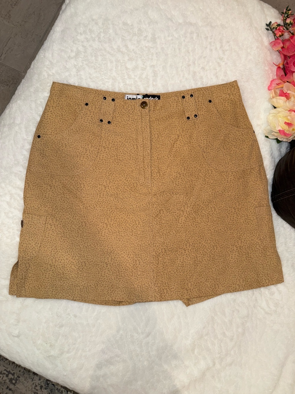 Jamie Sadock Tan Textured Mini Skort Size 8